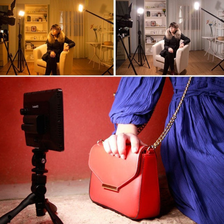 LED011S Pocket 180 LEDs Professional Vlogging Photography Video & Photo Studio Light with OLED Display & Cold Shoe Adapter Mount for Canon / Nikon DSLR Cameras by bashfashion