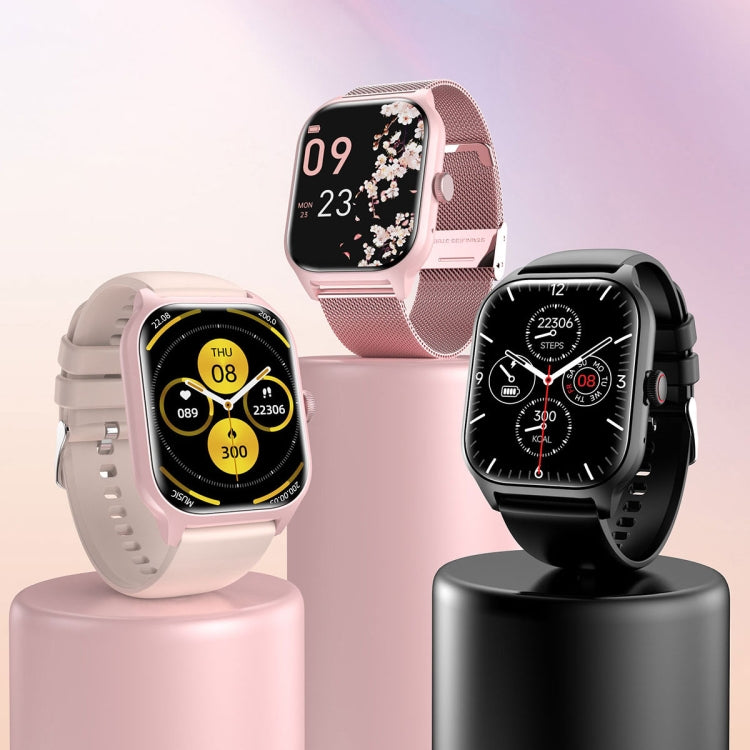 LEMFO LT10 2.01 inch TFT Screen Smart Watch Supports Bluetooth Call / Health Monitoring, Silicone Strap(Black) by LEMFO