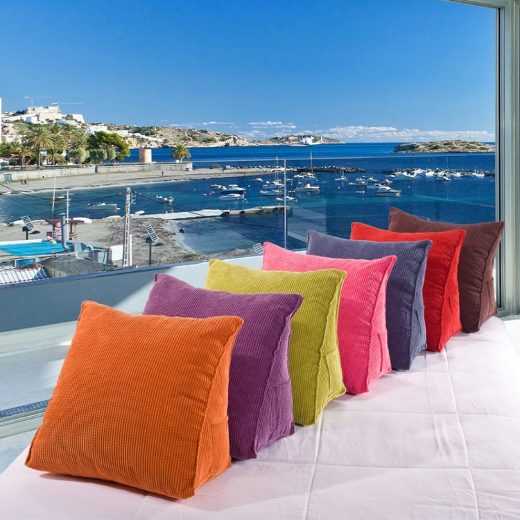 Three-dimensional Triangular Wedge Tatami Cushion Bed Backrest Waist Support Pillow with Interior Pillow, Size: 40cm x 36cm(Magenta) by bashfashion