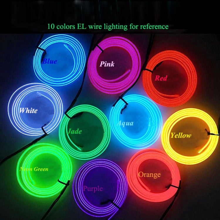 Flexible LED Light EL Wire String Strip Rope Glow Decor Neon Lamp USB Controlle 3M Energy Saving Mask Glasses Glow Line F277(Purple Light) by bashfashion