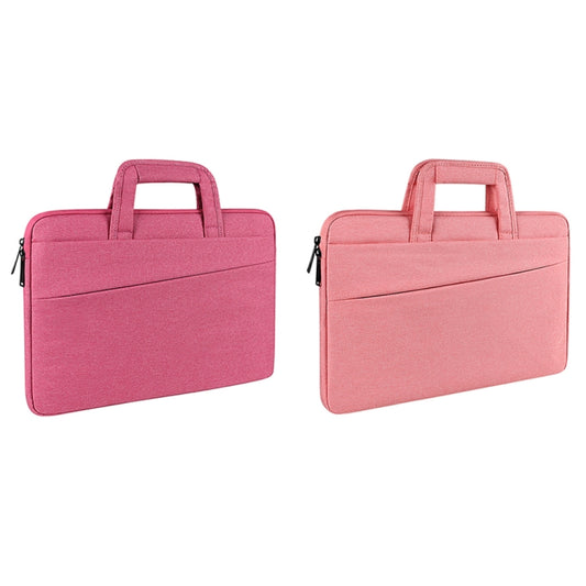 ST03 Waterproof Laptop Storage Bag Briefcase Multi-compartment Laptop Sleeve, Size: 14.1-15.4 inches(Pink) by bashfashion
