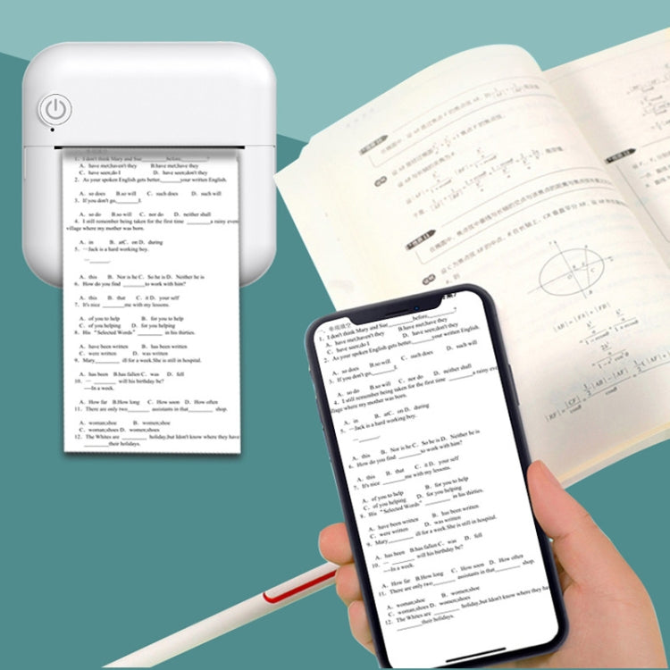 M2 Small Portable Wireless Thermal Photo Printer Student Error Question Label Printer(Black) by Huawei