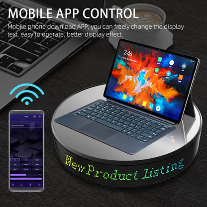 Intelligent APP Screen Display Electric Rotating Turntable Mirror Display Stand Live Broadcast Video Shooting Props Turntable(Blue Light) by bashfashion