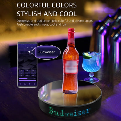 Intelligent APP Screen Display Electric Rotating Turntable Mirror Display Stand Live Broadcast Video Shooting Props Turntable(Blue Light) by bashfashion