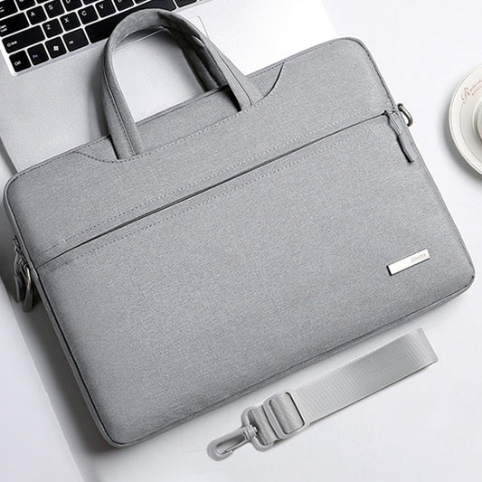Handbag Laptop Bag Inner Bag with Shoulder Strap, Size:15.6 inch(Grey) by bashfashion