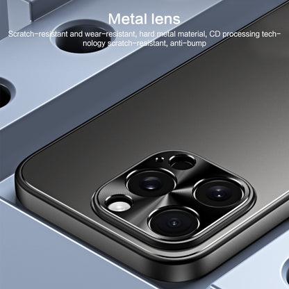 For iPhone 15 Pro Max R-JUST RJ-61 Electroplating Frosted TPU + PC Phone Case with Holder(Silver) by R-JUST