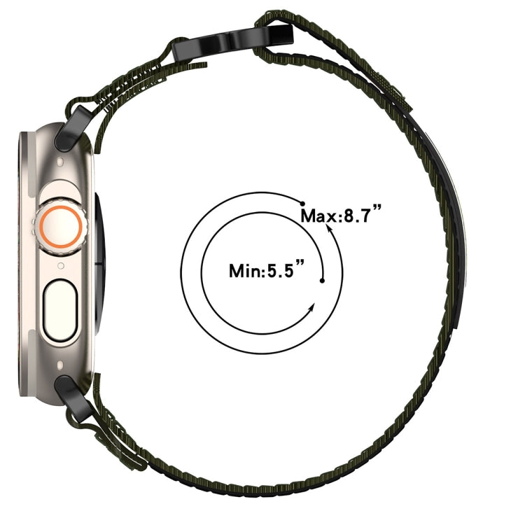 For Apple Watch Series 8 41mm Nylon Hook And Loop Fastener Watch Band(Grey) by bashfashion