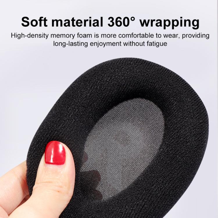 1 Pair Insert Replacement Earpads For Logitech G Pro X, Material:Plaited Interlock(Black) by bashfashion