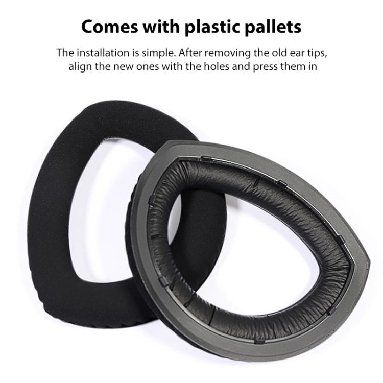 1 Pair Snap-on Replacement Earpads For Sennheiser HD800 / HD800S, Material:Splicing Nano(Black) by bashfashion