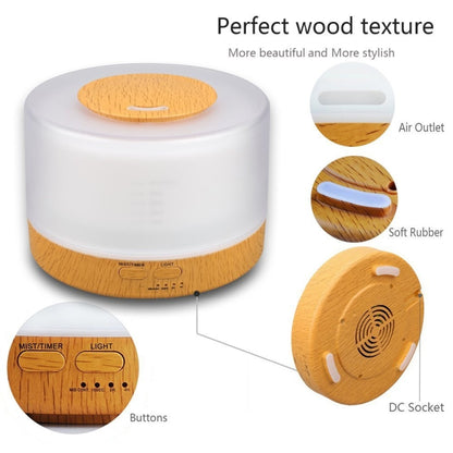 T700 Remote Control Wood Pattern Air Humidifier Automatic Alcohol Sprayer Essential Oil Diffuser Ultrasonic Mist Maker Ultrasonic Aroma Diffuser Atomizer Color LED, Capacity: 700ml, DC 24V, US Plug by bashfashion