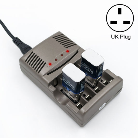 AC 100-240V 4 Slot Battery Charger for AA & AAA & 9V Ni-MH Battery, UK Plug by bashfashion