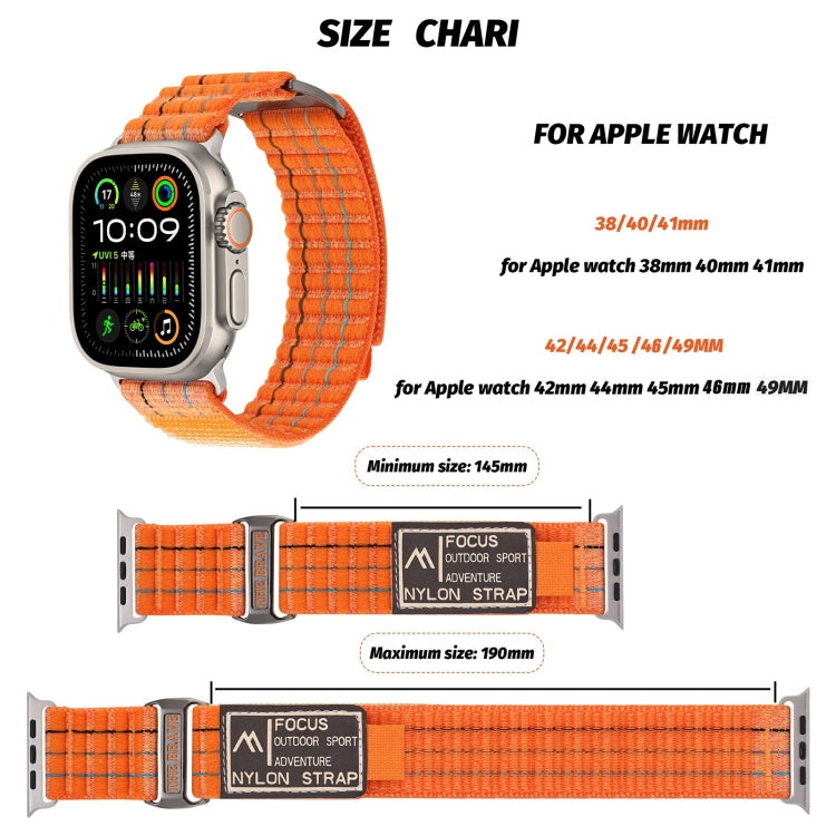 For Apple Watch Series 10 46mm Two Sections Nylon Hook and Loop Fastener Watch Band(Glacier White) by bashfashion