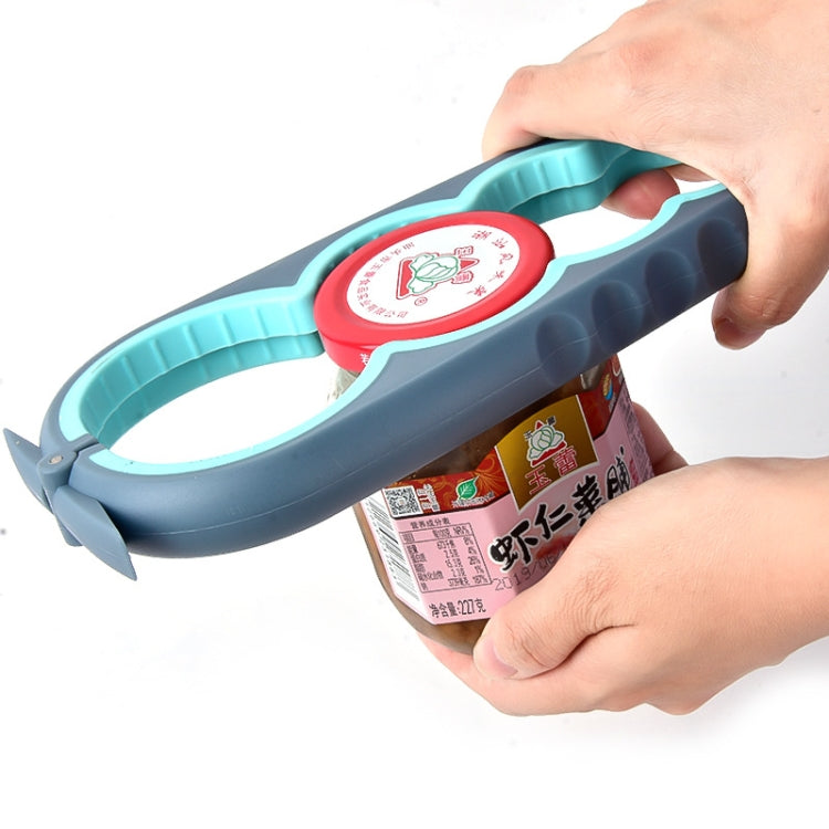 2pcs / Set Five-in-one Can Opener + Four-in-one Multi-function Bottle Opener Set(Red&Black) by bashfashion