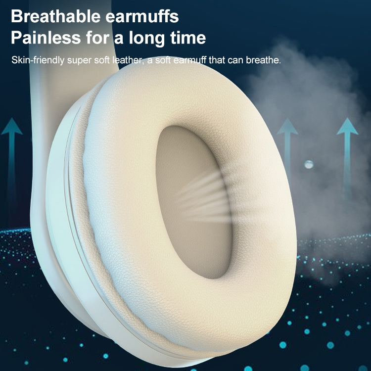 B39 Wireless Bluetooth Headset Subwoofer With Breathing Light Support TF Card(Black) by bashfashion