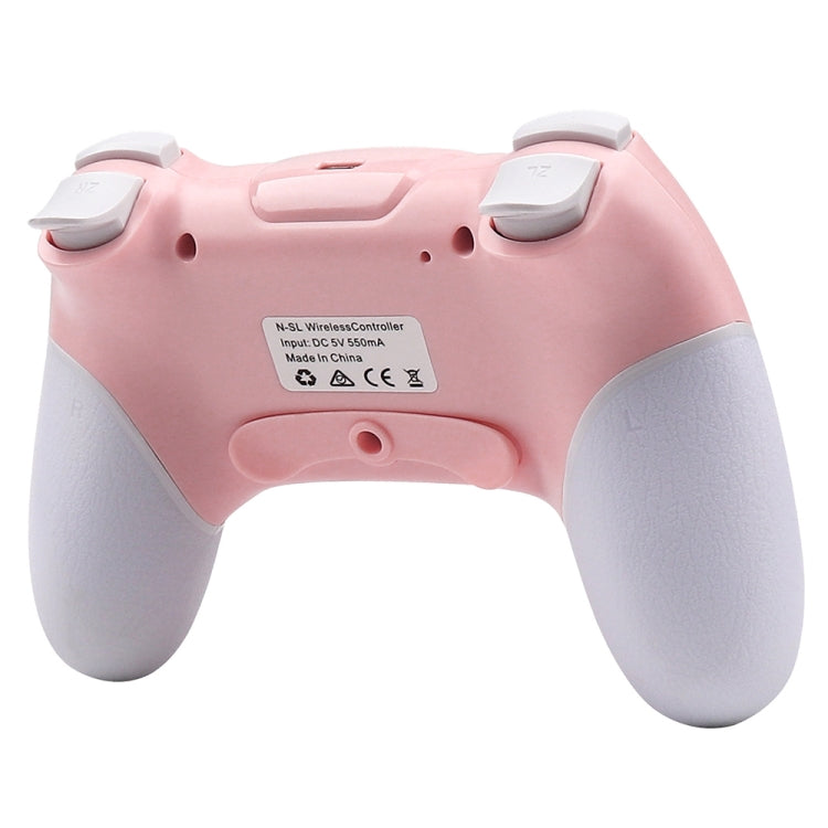 For Nintendo Switch Pro Wireless Bluetooth Handle with Macro Programming & Somatosensory Wake-up(White Pink) by bashfashion