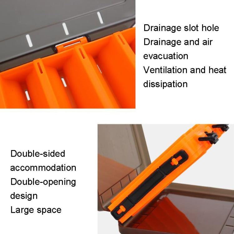 HB326 10 Grids Double Side Luya Tool Box Translucent Bait Organizer(White) by bashfashion