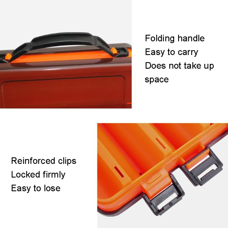 HB326 10 Grids Double Side Luya Tool Box Translucent Bait Organizer(White) by bashfashion