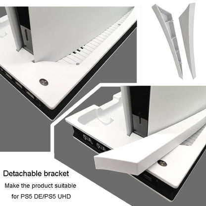 For PS5 Digital / Optical Drive Console Cooling Fan Controller Charging Base With Light Dock Stand(White) by bashfashion