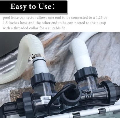 For Intex Pool Hose Adapter with Internal Thread, Spec: B Set by bashfashion