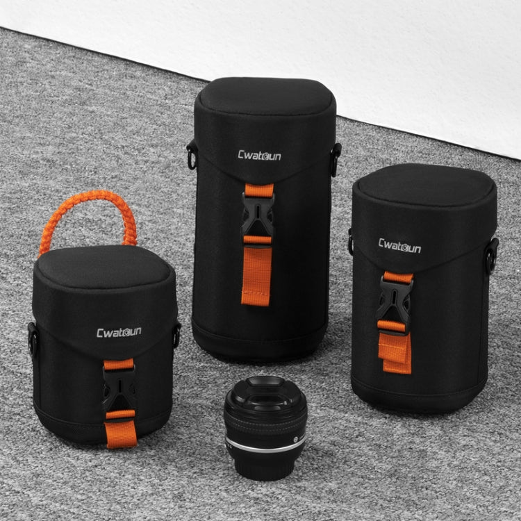 Cwatcun D157 DSLR Camera Lens Barrel Shockproof Thickened Digital Lens Bag Flip Lens Pouch, Color: Extra Large Black by Cwatcun