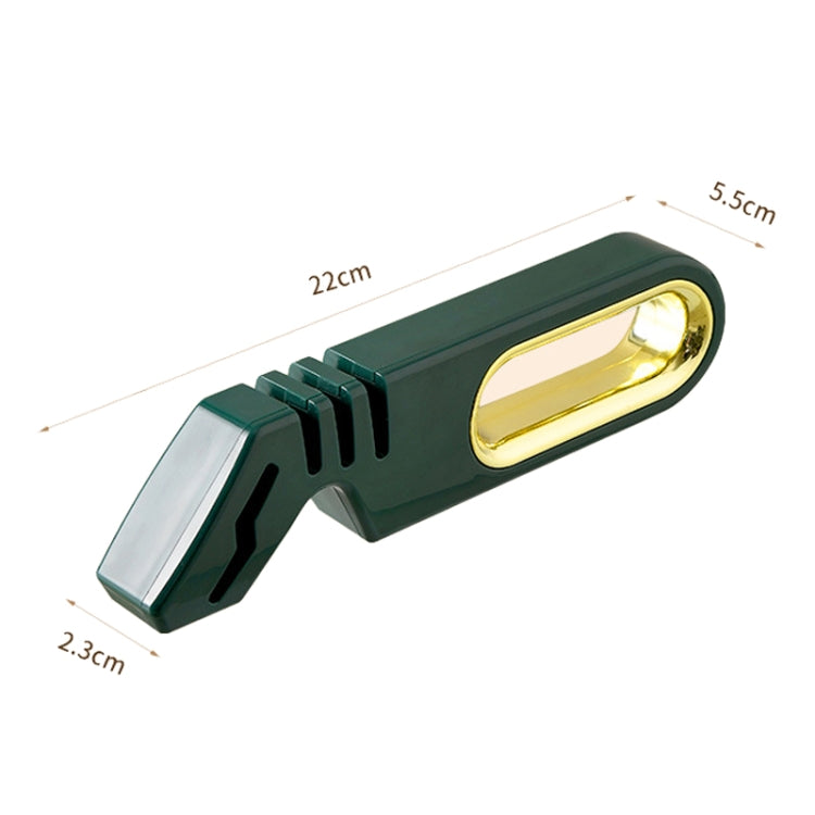 4 In 1 Knife Sharpener 4-Stage Kitchen Quick Sharpening Stone Manual Sharpening Tool(Orange) by bashfashion