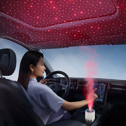 280ml Star Projection Light Humidifier USB Car Diffuser Humidifier Household Hydrating Atomizer, Color: Pink by bashfashion