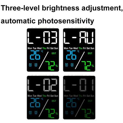 Multifunctional Temperature / Humidity Display Electronic Alarm Clock, Color: Orange White by bashfashion